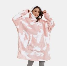 Load image into Gallery viewer, Ultra Soft Fleece and Wool Hooded Blanket for Cozy Home Comfort
