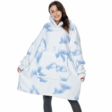 Load image into Gallery viewer, Ultra Soft Fleece and Wool Hooded Blanket for Cozy Home Comfort
