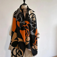 Load image into Gallery viewer, Reversible Printed Cashmere Scarf, Luxury Warmth And Style
