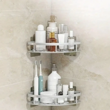 Load image into Gallery viewer, Aluminum Curve Shower Caddy Wall Mounted Shelf Organizer
