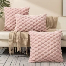 Load image into Gallery viewer, Plush Marshmallow Cushion Cover, 3D Textured Soft Pillowcase, Cream White
