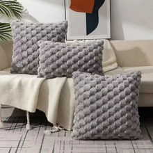 Load image into Gallery viewer, Plush Marshmallow Cushion Cover, 3D Textured Soft Pillowcase, Cream White
