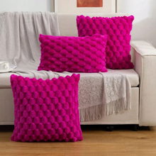 Load image into Gallery viewer, Plush Marshmallow Cushion Cover, 3D Textured Soft Pillowcase, Cream White
