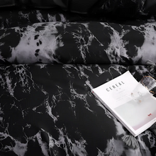 Load image into Gallery viewer, Luxe Black Marble Quilt Cover Set, 3 Piece Microfibre Bedding
