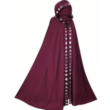 Load image into Gallery viewer, Medieval Hooded Cape for Adults with Attached Hood
