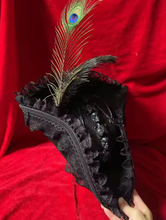 Load image into Gallery viewer, Pirate Skull Triangle Hat in Knit Fabric for Costume Events
