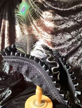 Load image into Gallery viewer, Pirate Skull Triangle Hat in Knit Fabric for Costume Events
