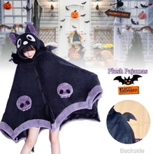 Load image into Gallery viewer, Wearable Bat Wing Hoodie with Plush Fur and Extended Sleeves
