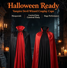 Load image into Gallery viewer, Double Sided Gothic Cape with Stand Collar and Front Lacing
