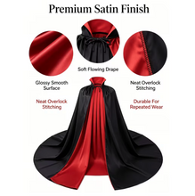 Load image into Gallery viewer, Double Sided Gothic Cape with Stand Collar and Front Lacing
