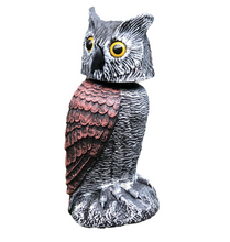Load image into Gallery viewer, Realistic 2-Pack Owl Decoy with Rotating Head – Outdoor Bird &amp; Pest Repellent
