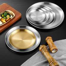 Load image into Gallery viewer, Stainless Steel Round Barbecue Dining Plate
