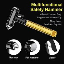 Load image into Gallery viewer, All-Metal Car Safety Window Hammer - Emergency Glass Breaker &amp; Seat Belt Cutter
