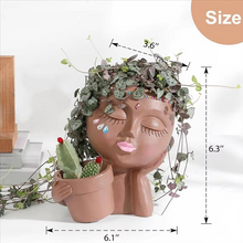 Load image into Gallery viewer, Chic Dual Face Head Planters for Indoor and Outdoor Use
