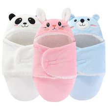 Load image into Gallery viewer, Soft Flannel Baby Sleeping Bag for Autumn and Winter, Cozy Newborn Wrap Blanket for Infants 0–9 Months
