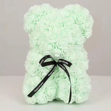 Load image into Gallery viewer, 9.8in Artificial Rose Teddy Bear Gift with Display Box - Romantic Anniversary or Valentine's Day Decor
