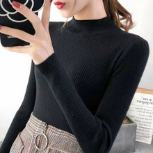 Load image into Gallery viewer, Women’s Mock Neck Knit Sweater – Slim Fit, Vintage-Inspired Pullover for Fall and Winter
