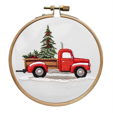 Load image into Gallery viewer, Christmas Embroidery Starter Kit, DIY Cross Stitch Set with Holiday Patterns
