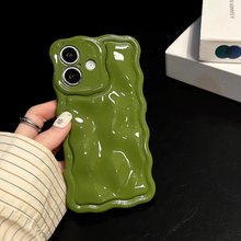 Load image into Gallery viewer, Luxury 3D Stone Pattern Soft Silicone Phone Case with Electroplated Wave Edge
