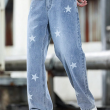 Load image into Gallery viewer, Men's Versatile Wide-Leg Blue Denim Pants

