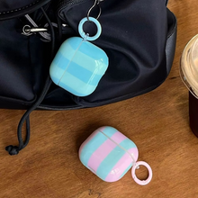 Load image into Gallery viewer, Contrast Color Stripe AirPods Case with Keyring
