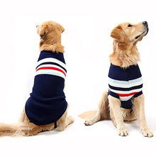 Load image into Gallery viewer, Large Dog Knit Sweater with Festive Holiday Pattern and Ribbed Neck Opening
