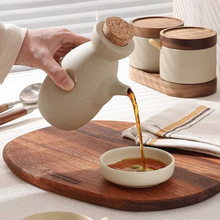 Load image into Gallery viewer, Retro Ceramic Seasoning Jar with Wooden Lid for Salt, Sugar, and Spices

