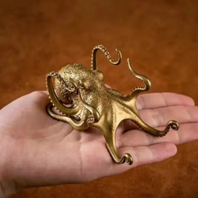 Load image into Gallery viewer, Versatile Golden Octopus Desk Organizer &amp; Phone Stand
