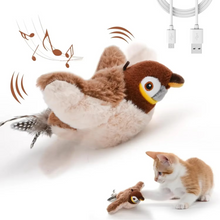 Load image into Gallery viewer, Rechargeable Chirping Bird - Interactive Cat Plush Toy with Catnip Option
