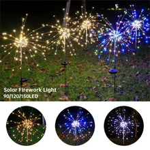 Load image into Gallery viewer, Enchanting Solar LED Fireworks Garden Light - 90/150 LED Waterproof Outdoor String Lamp
