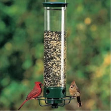 Load image into Gallery viewer, Metal Window Bird Feeder with Weight-Activated Rotating Perch and Seed Capacity

