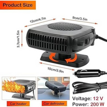 Load image into Gallery viewer, Portable Car Heater and Defroster, 2-in-1 Heating and Cooling Fan for Windshield and Cab

