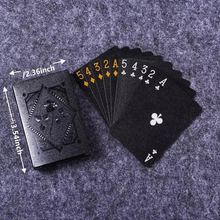 Load image into Gallery viewer, Luxury Black &amp; Gold Waterproof Poker Playing Cards
