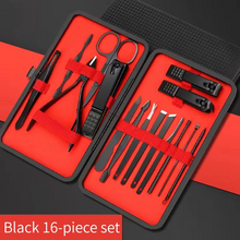 Load image into Gallery viewer, 16-Piece Stainless Steel Manicure and Pedicure Grooming Set
