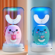Load image into Gallery viewer, Kid-Friendly U-Shaped Sonic Electric Toothbrush with Blue Light Technology
