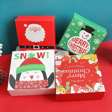 Load image into Gallery viewer, Christmas Gift Boxes Set of 4, Snowman and Santa Claus Cookie and Candy Boxes for Holiday Parties and Home Décor
