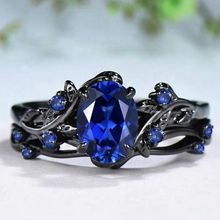 Load image into Gallery viewer, Sapphire Leaf Branch Statement Ring for Women
