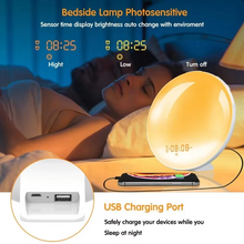Load image into Gallery viewer, Sunrise Simulation Wake-Up Alarm Clock with Night Light &amp; FM Radio
