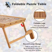 Load image into Gallery viewer, Folding Wooden Puzzle Table with 4 Storage Drawers for Up to 1500 Pieces
