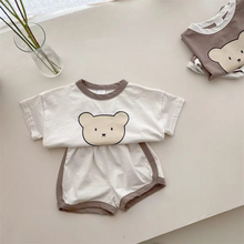 Load image into Gallery viewer, 2PCS Summer Baby Outfit Set, Cotton Short Sleeve Top and Shorts for Infants and Toddlers
