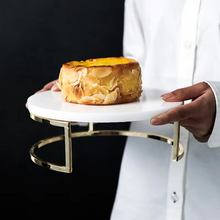 Load image into Gallery viewer, Nordic Natural Marble Cake Stand and Dessert Display Tray
