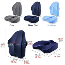 Load image into Gallery viewer, Memory Foam Orthopedic Seat Cushion with Tailbone and Lumbar Support
