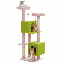 Load image into Gallery viewer, Cat Tree Green and Pink Floral
