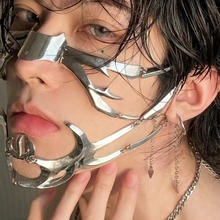 Load image into Gallery viewer, Adjustable Metal Hollow Punk Masquerade Face Jewelry
