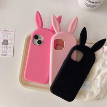 Load image into Gallery viewer, Cute 3D Bunny Ears Silicone Phone Case
