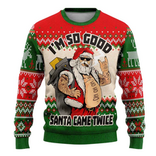 Load image into Gallery viewer, Funny Santa Claus Ugly Christmas Sweater Crewneck Sweatshirt for Men and Women
