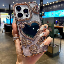 Load image into Gallery viewer, Butterfly Glitter Diamond Mirror Case for iPhone

