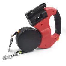 Load image into Gallery viewer, Premium Retractable Double Dog Leash with Reflective Tape and LED Light for Small Dogs
