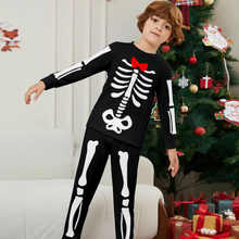 Load image into Gallery viewer, Skeleton Print Family Matching Pajamas Set for Halloween and Cozy Nights
