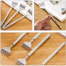 Load image into Gallery viewer, Deluxe Silver Telescopic Back Scratcher, Extendable and Portable Relief Tool

